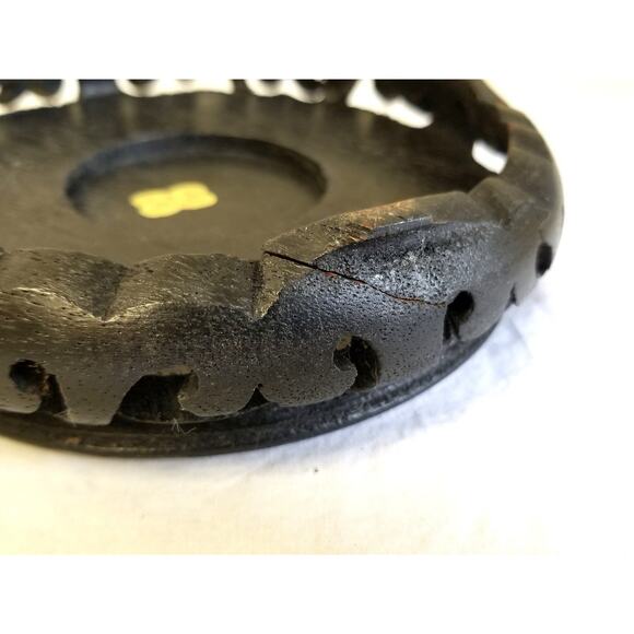 Japanese Porcelain Kangxi Fruit Bowl Blue & White W/ Bird Motifs 10" With Stand - Picture 6 of 8